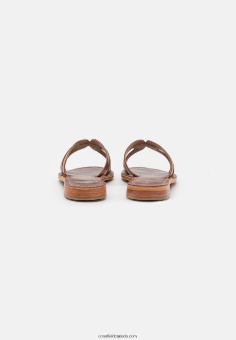 Anna Field Women Leather Mules Brown H42J4Z1877