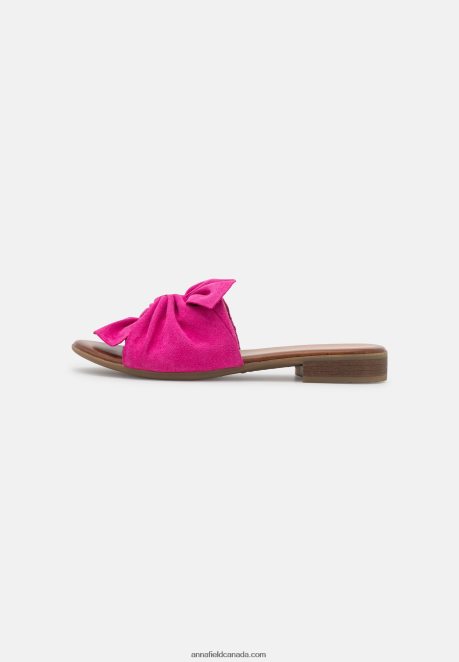 Anna Field Women Leather Mules Pink H42J4Z1867
