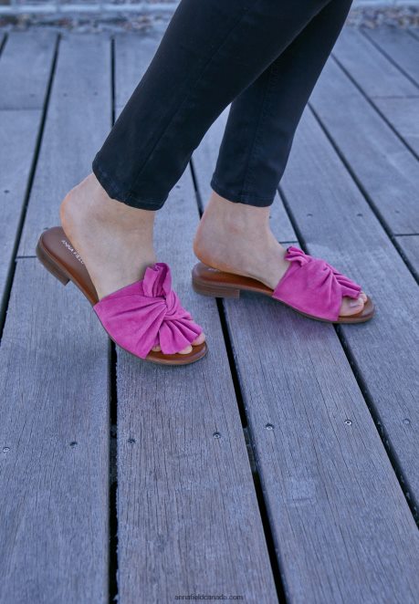 Anna Field Women Leather Mules Pink H42J4Z1867