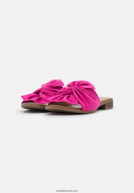 Anna Field Women Leather Mules Pink H42J4Z1867