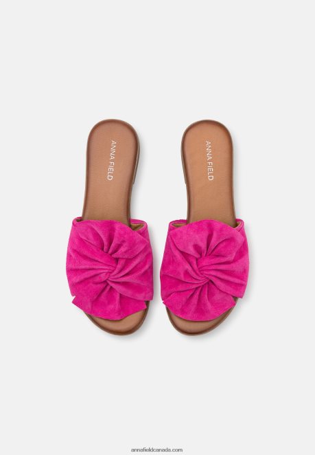 Anna Field Women Leather Mules Pink H42J4Z1867