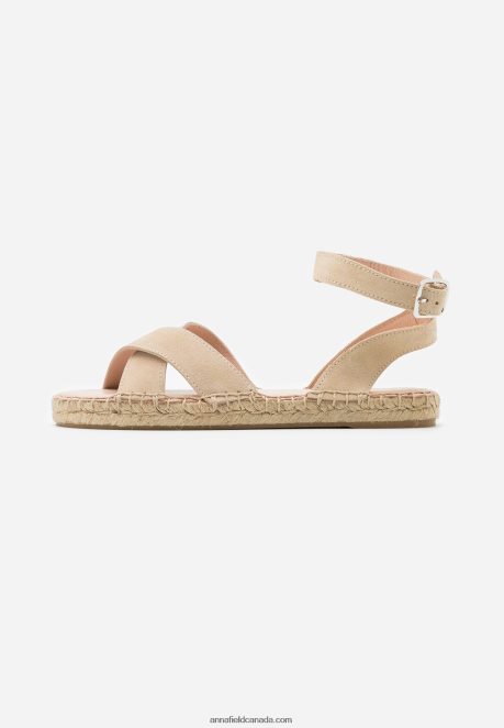 Anna Field Women Leather Platform Sandals Beige H42J4Z1576