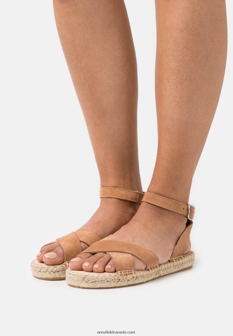 Anna Field Women Leather Platform Sandals Cognac H42J4Z1560