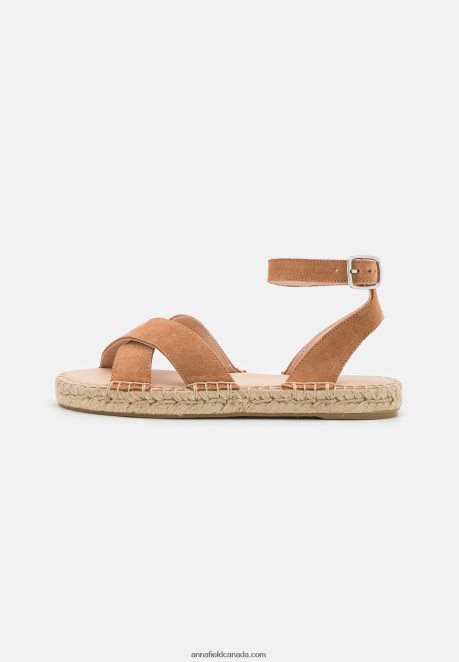 Anna Field Women Leather Platform Sandals Cognac H42J4Z1560