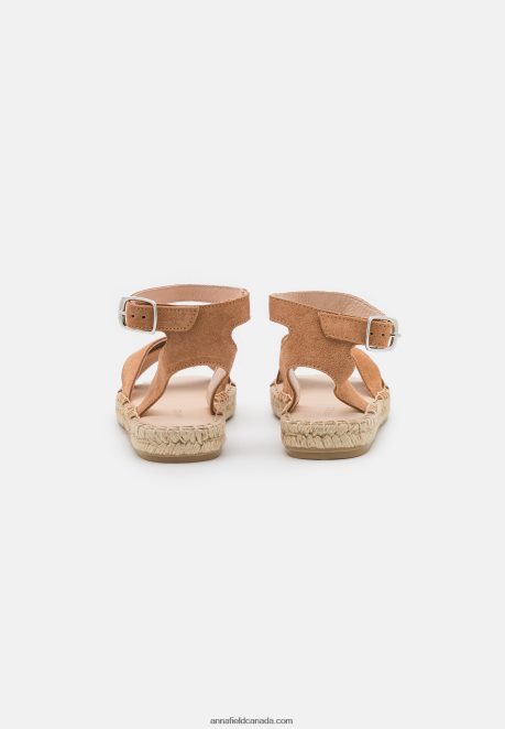 Anna Field Women Leather Platform Sandals Cognac H42J4Z1560