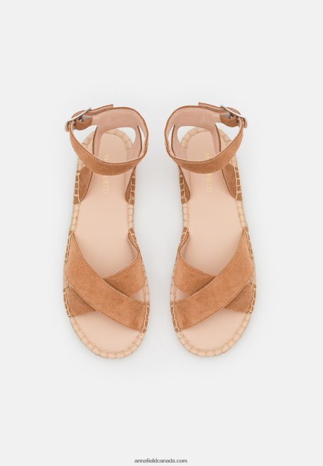 Anna Field Women Leather Platform Sandals Cognac H42J4Z1560