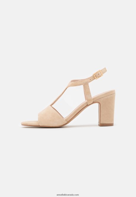 Anna Field Women Leather Sandals Beige H42J4Z1335
