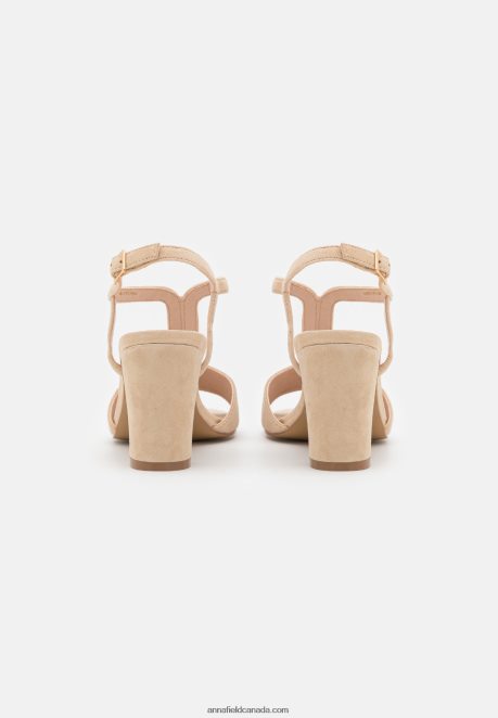 Anna Field Women Leather Sandals Beige H42J4Z1335