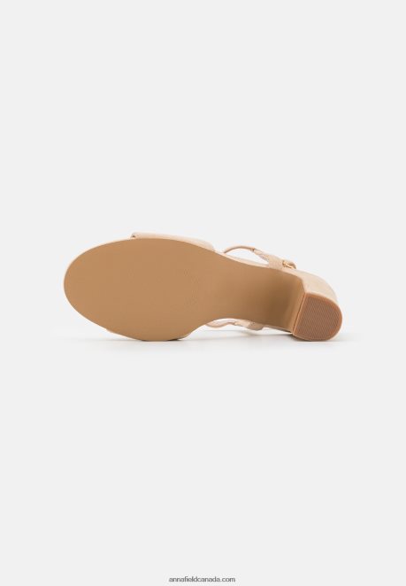 Anna Field Women Leather Sandals Beige H42J4Z1335