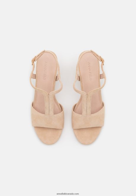 Anna Field Women Leather Sandals Beige H42J4Z1335
