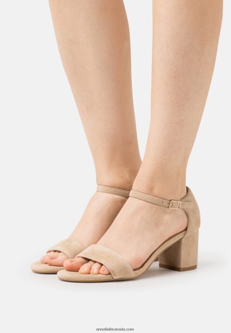 Anna Field Women Leather Sandals Beige H42J4Z1355