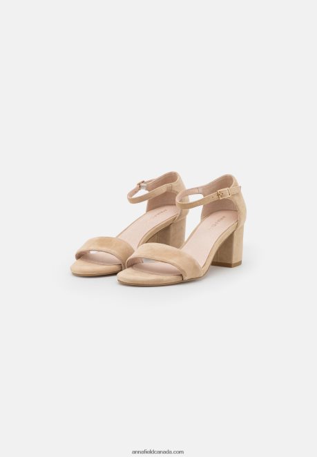 Anna Field Women Leather Sandals Beige H42J4Z1355