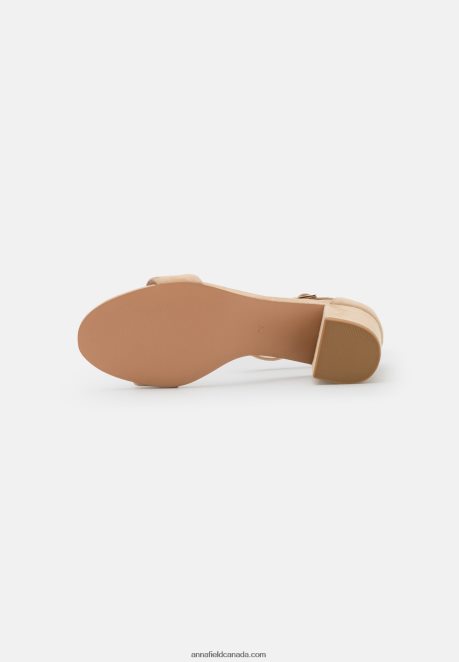 Anna Field Women Leather Sandals Beige H42J4Z1355