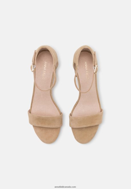 Anna Field Women Leather Sandals Beige H42J4Z1355