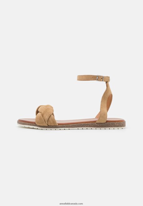 Anna Field Women Leather Sandals Beige H42J4Z1357