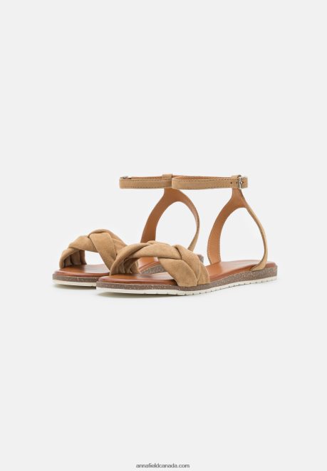 Anna Field Women Leather Sandals Beige H42J4Z1357