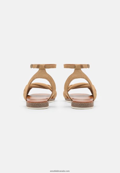 Anna Field Women Leather Sandals Beige H42J4Z1357