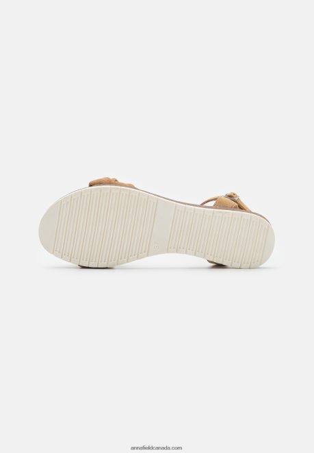 Anna Field Women Leather Sandals Beige H42J4Z1357