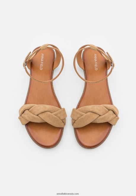 Anna Field Women Leather Sandals Beige H42J4Z1357