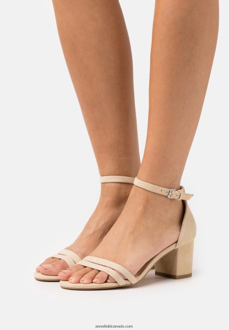 Anna Field Women Leather Sandals Beige H42J4Z1366