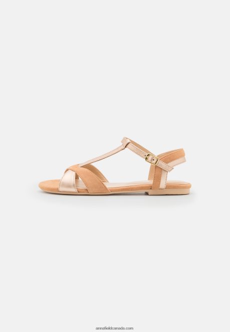Anna Field Women Leather Sandals Beige H42J4Z1385