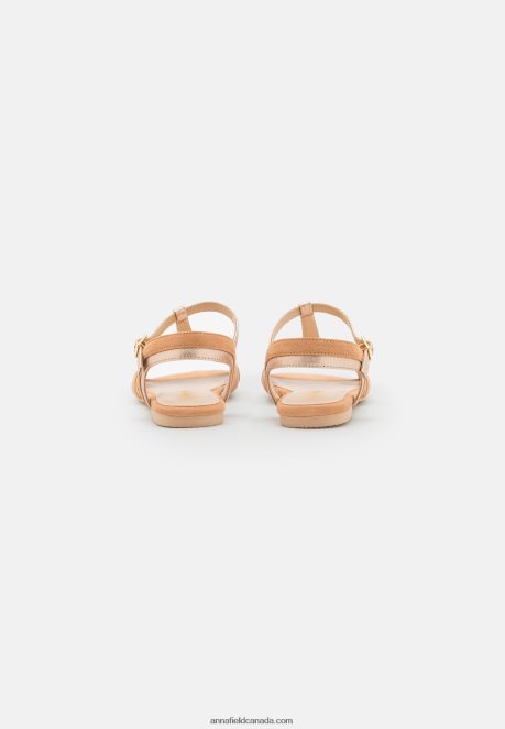 Anna Field Women Leather Sandals Beige H42J4Z1385