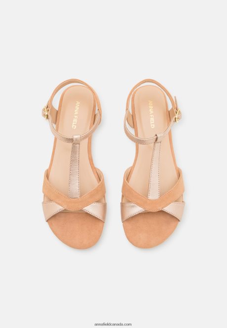 Anna Field Women Leather Sandals Beige H42J4Z1385