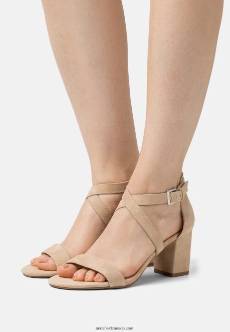 Anna Field Women Leather Sandals Beige H42J4Z1433