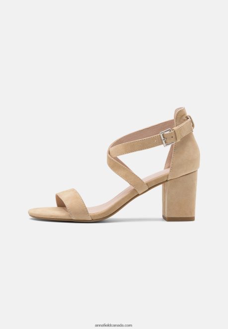 Anna Field Women Leather Sandals Beige H42J4Z1433