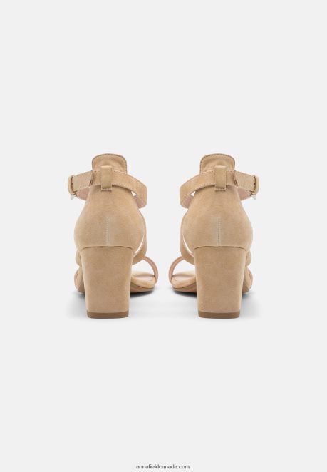 Anna Field Women Leather Sandals Beige H42J4Z1433
