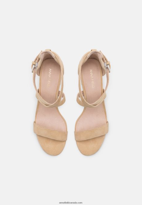 Anna Field Women Leather Sandals Beige H42J4Z1433