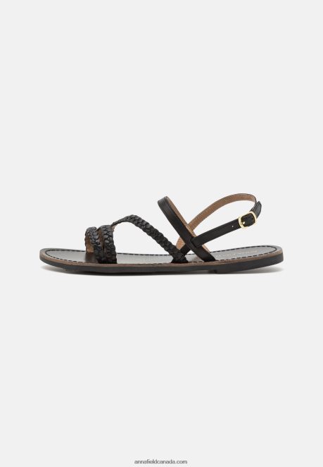 Anna Field Women Leather Sandals Black H42J4Z1379