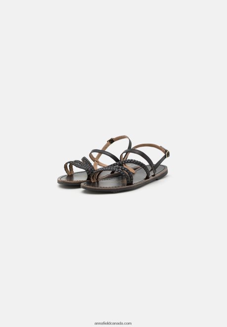 Anna Field Women Leather Sandals Black H42J4Z1379