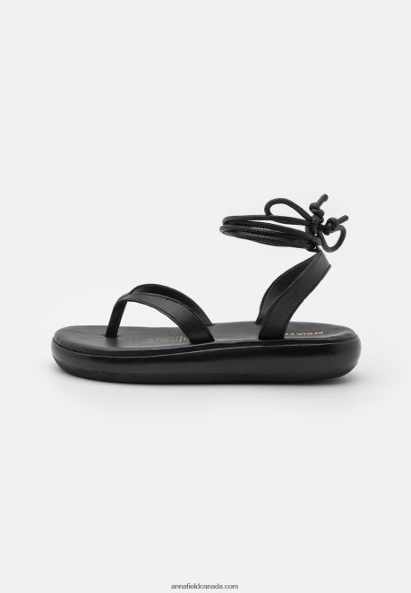 Anna Field Women Leather Sandals Black H42J4Z1386