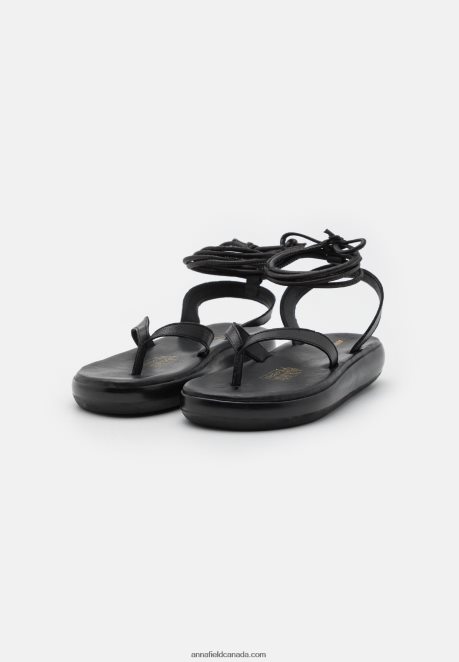 Anna Field Women Leather Sandals Black H42J4Z1386