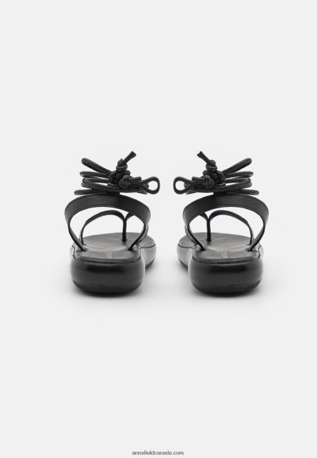 Anna Field Women Leather Sandals Black H42J4Z1386