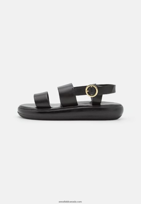 Anna Field Women Leather Sandals Black H42J4Z1407