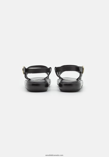 Anna Field Women Leather Sandals Black H42J4Z1407