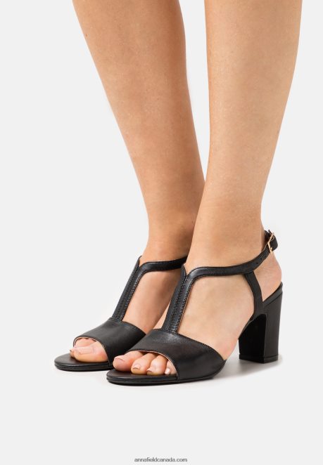 Anna Field Women Leather Sandals Black H42J4Z1417