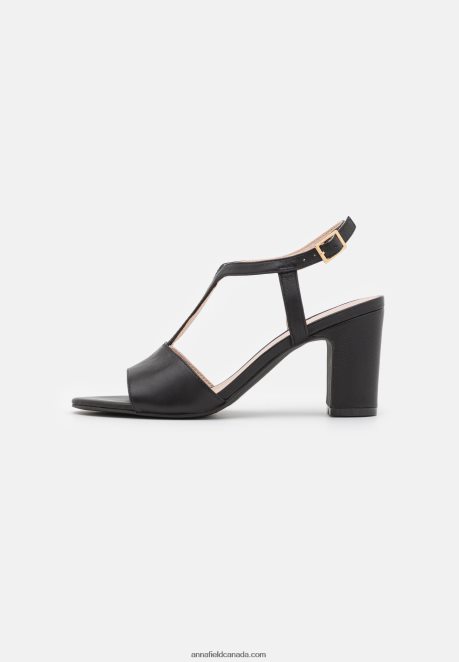 Anna Field Women Leather Sandals Black H42J4Z1417