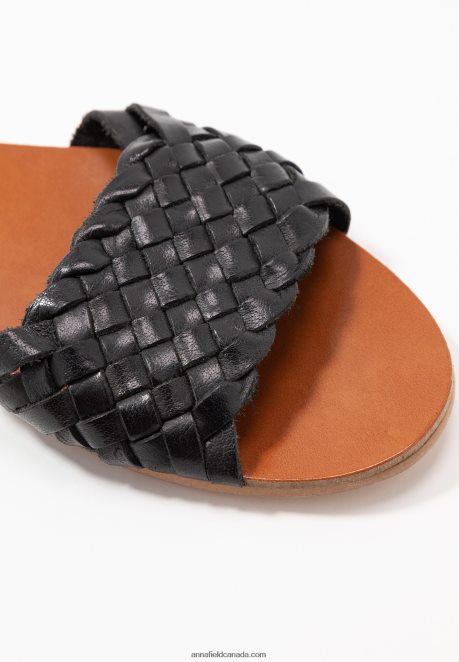 Anna Field Women Leather Sandals Black H42J4Z1420
