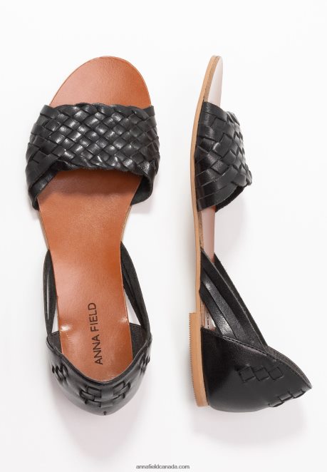 Anna Field Women Leather Sandals Black H42J4Z1420
