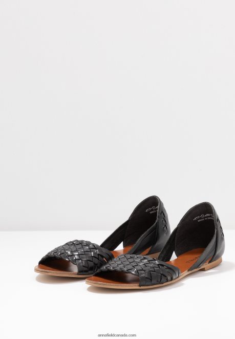 Anna Field Women Leather Sandals Black H42J4Z1420