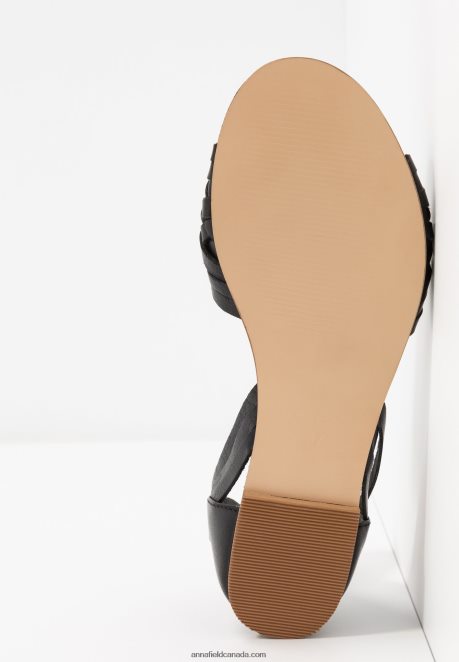 Anna Field Women Leather Sandals Black H42J4Z1420