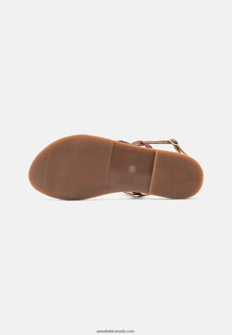 Anna Field Women Leather Sandals Brown H42J4Z1401