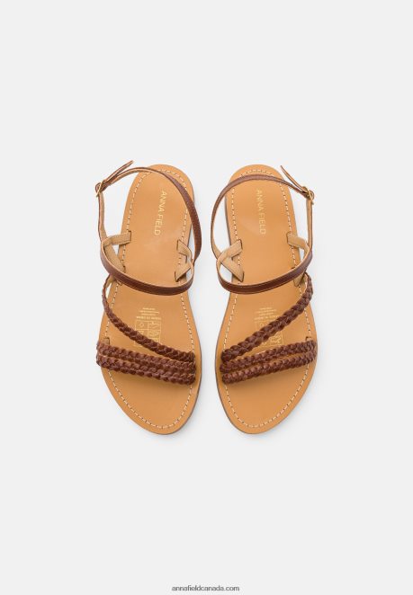 Anna Field Women Leather Sandals Brown H42J4Z1401