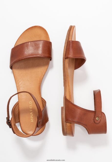 Anna Field Women Leather Sandals Cognac H42J4Z1278