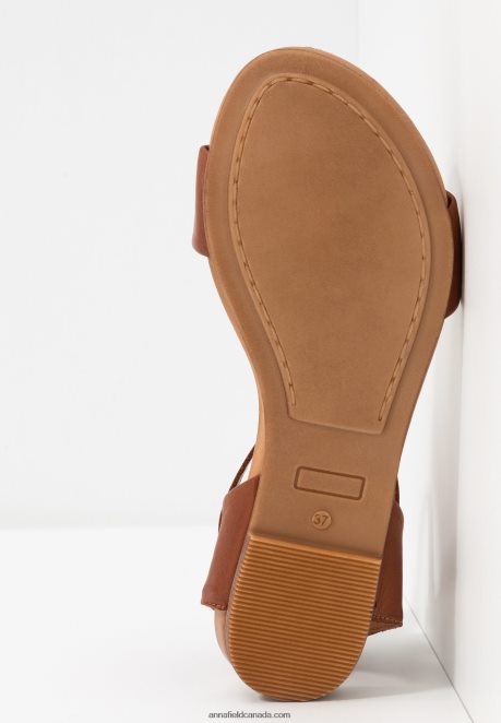 Anna Field Women Leather Sandals Cognac H42J4Z1278