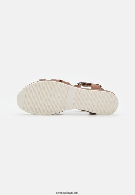 Anna Field Women Leather Sandals Cognac H42J4Z1284