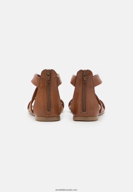 Anna Field Women Leather Sandals Cognac H42J4Z1316
